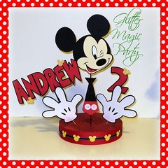 Mickey Mouse Centerpiece Personalized Name and Age