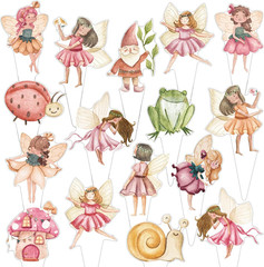 Fairy Party Cupcake Toppers Fairy Birthday Party Decorations 48PCS Fairies Cupca