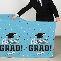 Graduation Party Decorations, Gongrats Grad Tablecover for Graduation Party Supp