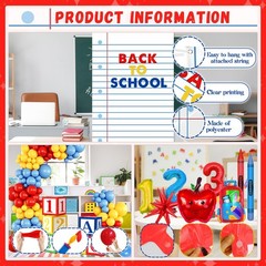 Back To School Decorations, Back To School Balloon Arch Kit with Notebook Pap…