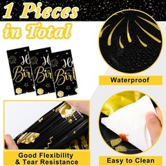 3 Pcs Happy Birthday Tablecloths Happy Birthday Party Decorations Plastic Tab…
