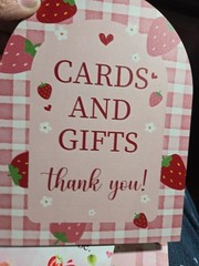 Strawberry Berry Theme Baby Shower Signs For Games And Tables