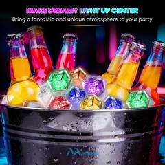 Liquid Activated LED Ice Cubes for Mojito Cocktails Drinks Multi-Color Changing