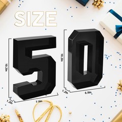 Datyiiha Cardboard Number for Charcuterie 50 Set Fillable Tray 10.2» Black