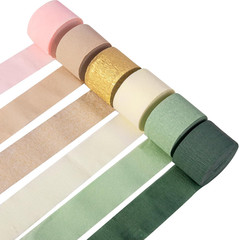 Wedding Party Decorations, 6 Rolls Sage Green Crepe Paper Streamers or Green Boh