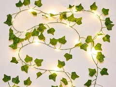 2 Pack 6.56 Ft Vines with Fairy Lights Battery Operated, 40 LEDs Artificial