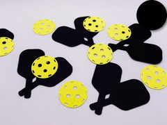 100PCS Pickleball Die Cut Confetti,Pickleball Birthday Table Confetti for Pickle