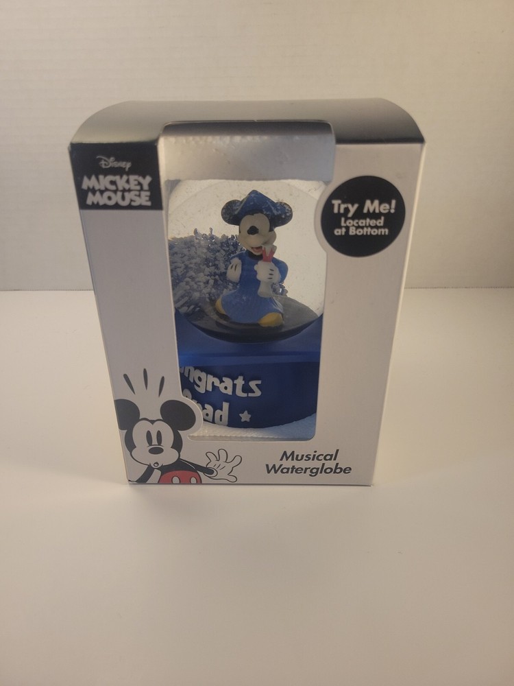 Mickey Graduation Water Globe