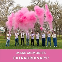 Biodegradable Gender Reveal Powder Cannon Poppers – 2 Pink Pack for Baby Showers