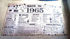 Back In 1965 Birthday Backdrop Banner Anniversary Vintage 42.5″ x 72″
