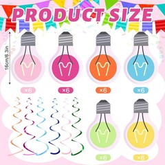 36 Pcs VBS Party Decorations Light Bulb Spiral Hanging Decorations 2026 Jesus…