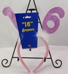 Sweet 16 Birthday «16» Glittered Boppers Headwear TF