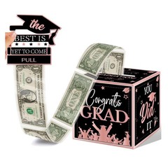 Unique Pink & Black Cash Box for Graduation – Ideal for High School & College