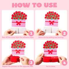 12pcs Valentine Honeycomb Table Centerpieces Heart Bear Kids Party Decorations