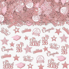 200Pcs Black Gold 2026 Graduation Confetti Glitter Grad Party Table Decorations