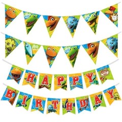 HTF Dinosaur Train Birthday Party Supplies Decor Napkins Banner Table Cover 77pc