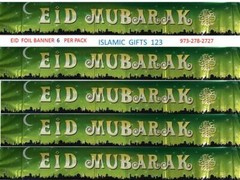 Eid banners EID MUBARAK Party Decor Eid foil Banners Islamic Gifts Ramadan Gifts