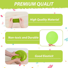 Green Brown Balloons, 50Pcs Green Balloon, Dark Brown Light Lime Grassy Teal Blu
