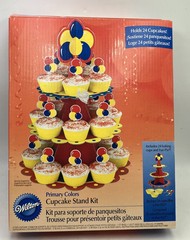 WILTON CUPCAKE STAND PRIMARY COLORS BIRTHDAY PARTY