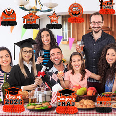 8 Pieces Class of 2026 Graduation Table Decorations – 2026 Congrats Grad Honeyco