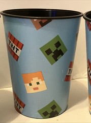 Lot Of 4 Minecraft Plastic Cups Unique Industries Made USA 🇺🇸 -used-