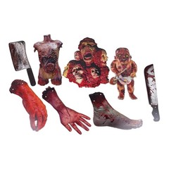 34 Pcs Halloween Decor Balloons 12″ Bloody Zombie Theme Party Decorations Set