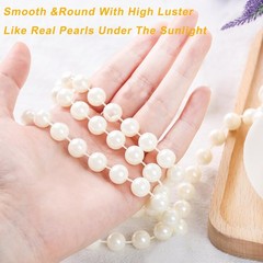 Craft String Pearls 6mm Faux String of Pearls 82 Feet Pearl Garlands Spool Pe…