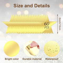 60 Pcs 6 Inch Gold Star Cutouts, Double Printed Paper Stars for Classroom, Party