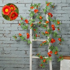 185cm Silk Daisy Vine with Flexible Stems for Vertical Garden and Wall Hanging