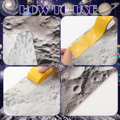 1 Piece Space Themed Party Decorations 2 X 10 Ft Moon Aisle Runner Non-Slip Luna