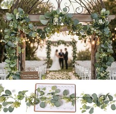 Artificial Eucalyptus Vines (3-Pack, Total 17.7Ft), Green Eucalyptus Garland