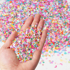 Multicolor Manicure Glitter Confetti 3.6Oz/100G, Mixed Shapes Size 2-10Mm for Pa