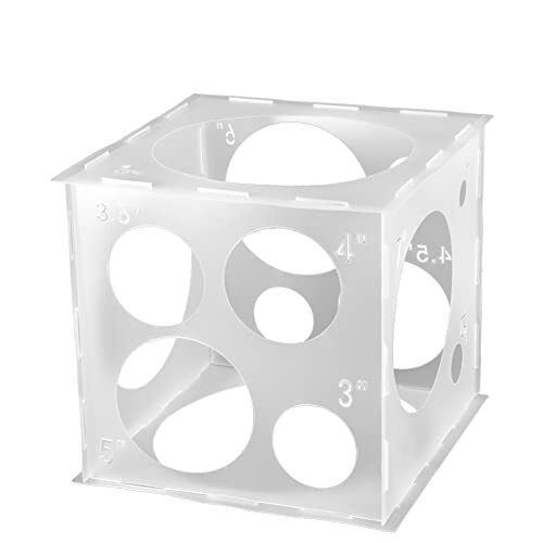 14 Holes Balloon Sizer Cube Box Collapsible Measurement Tool for Birthday Party