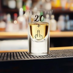 21st Birthday Gifts – Funny 21st Birthday Shot Glass for Her & Him, Unique