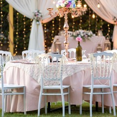 8 Pcs Wedding Pearl Bow Chair Decor Satin Ribbon Bows with Pearl Beaded Strin…