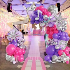 Music Hunter Balloon Arch Kit – 153Pcs Kpop Party Decorations with Disco Ball…