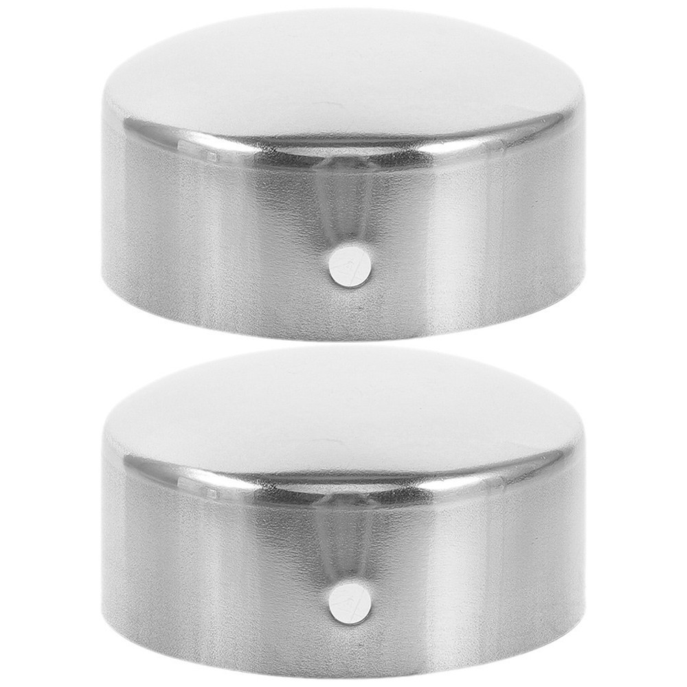 2 Pcs Metal Handrail End Caps Round Tube Covers for Wood Rail Accessories