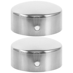 2 Pcs Metal Handrail End Caps Round Tube Covers for Wood Rail Accessories