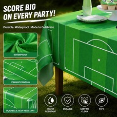 Waterproof Soccer Table Covers – 2 Pack for Memorable Soccer Parties and Events