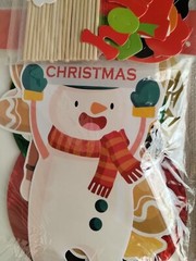 Merry Christmas Party Decorations Banner Dangling Santa Gingerbread More