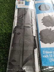 12 Pack. Celebration Tissue Pom Pom Hangers 12 Inch , Black Milestone Birthday