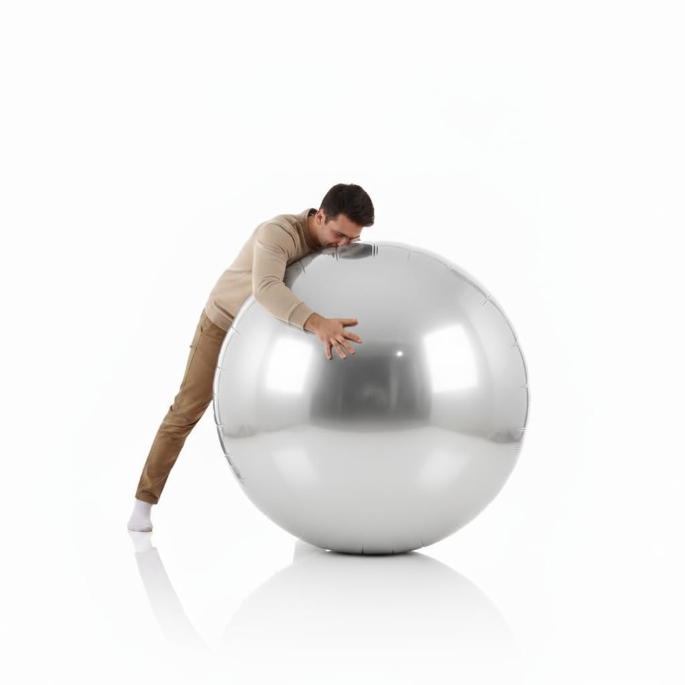 Silver Large Balloons 2 pcs 70 Inch Huge Aluminum Foil Balloons for Wedding,H