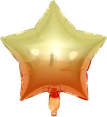 18 Assorted Gradient Color Star Shaped Balloons 6 Kinds of Rainbow Party Foil Ba