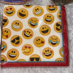 Emoji Party Supplies Set Tablecover Plates Hats Decorations Decor Headband NEW