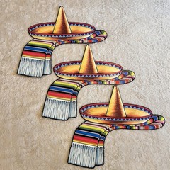 Beistle Fiesta Cutouts Cinco De Mayo Decor 27 Pcs Sombrero Fiesta Guitar Vtg ‘91