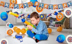 161 Pcs Dart War Battle Zone Party Decoration Gun Plates Balloons Cake Topper