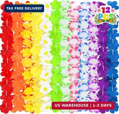 Luau Party Decorations, 12PCS Leis for Luau Party Necklace Women Clothing Access