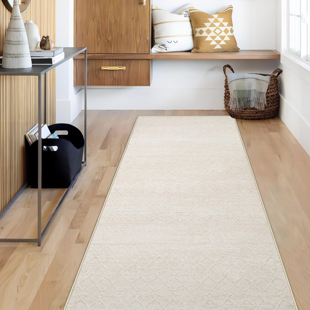 Runner Rug 2×6 Boho Geometric Area Rugs: Small Washable Kitchen Entryway Rug,…