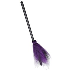 Broom Shape Mesh Random Color Props for Witch Cosplay 1Pack 35.4×5.5×1.2in