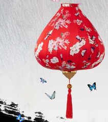 Chinese Style Hanging Lantern Waterproof Cloth Lanterns Party Festiva Decor